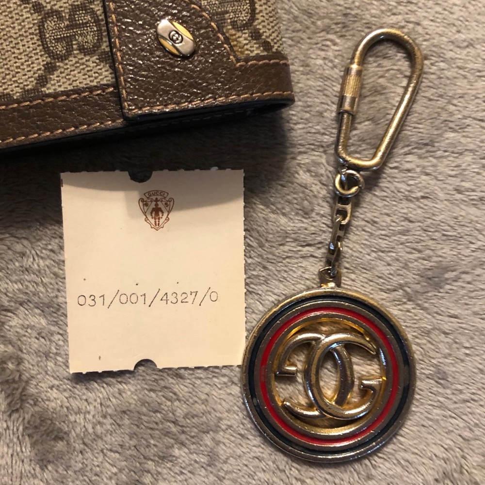 Authentic Gucci Vintage Keychain Bag Charm Enamel